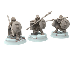 Vendel Era - Unarmoured Casualites, Germanic Tribe Warband, 7 century, miniatures 28mm for wargame Historical... Medbury miniature