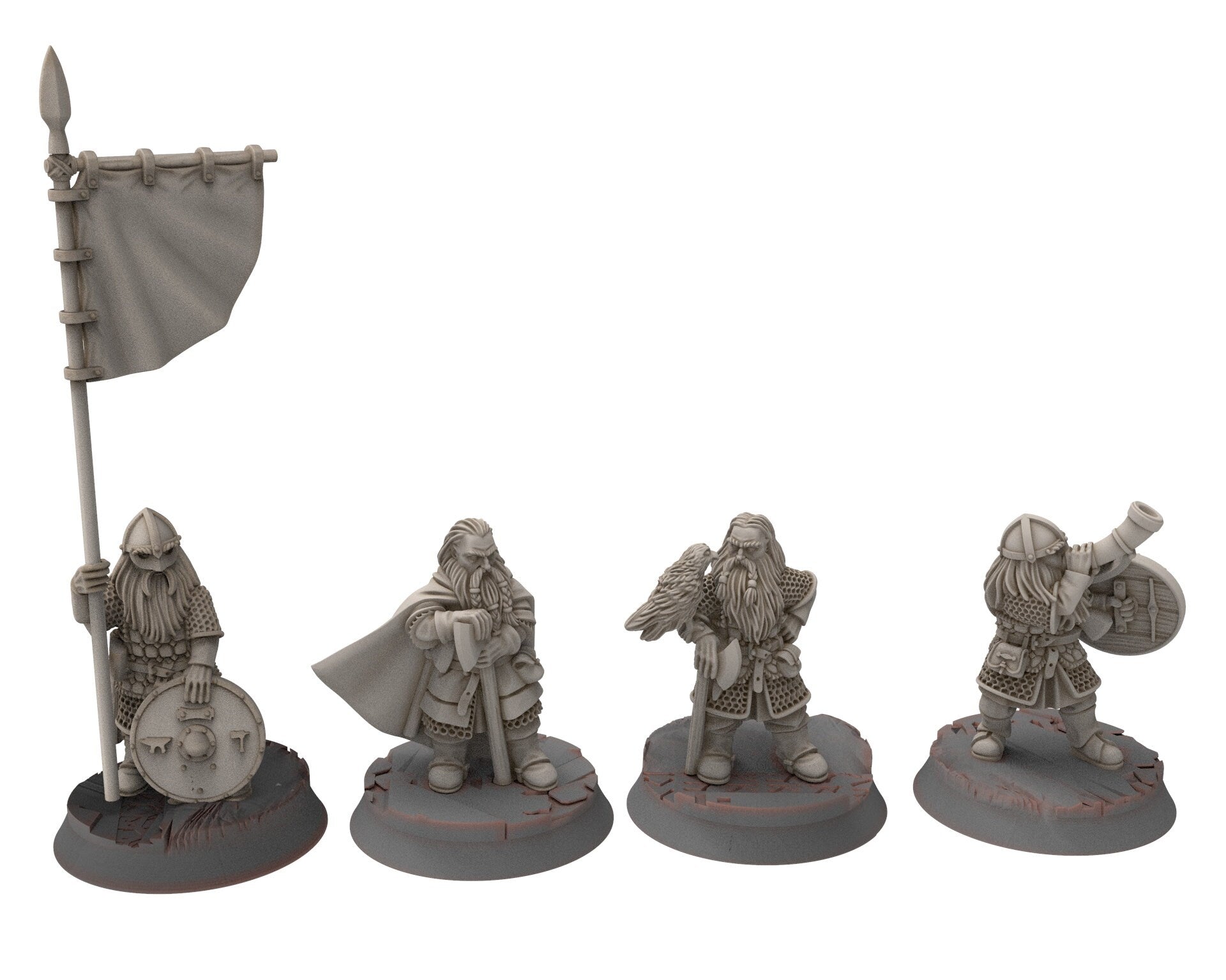 Dwarves - Mountain Travelling Dwarf, The Dwarfs of The Mountains, for Lotr, Medbury miniatures