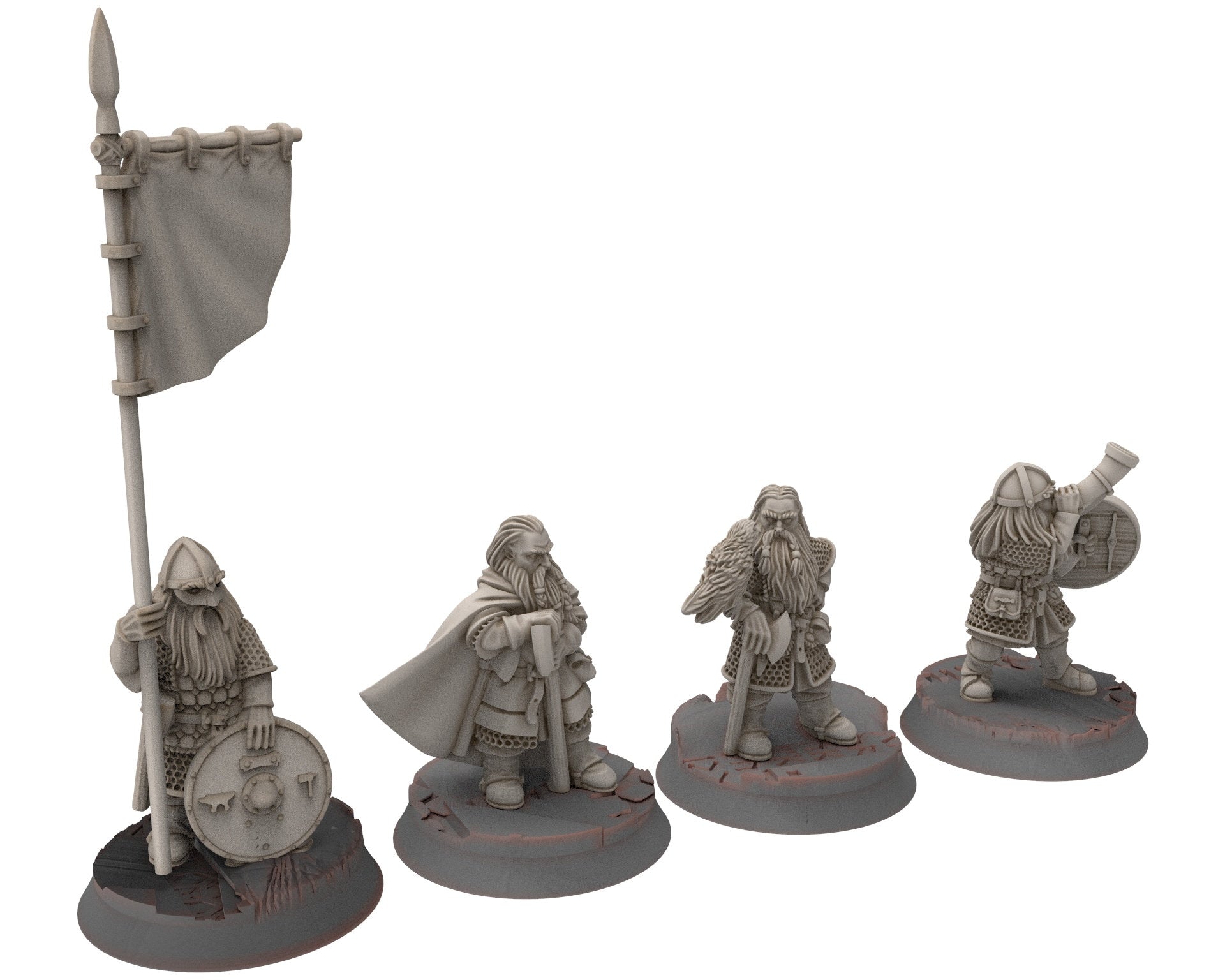 Dwarves - Mountain Travelling Dwarf, The Dwarfs of The Mountains, for Lotr, Medbury miniatures