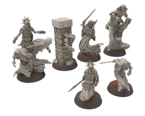 Undead Ghosts - Zombies of the old battlefield, marshland of the east, Ghosts of the old world miniatures for wargame D&D, LOTR...