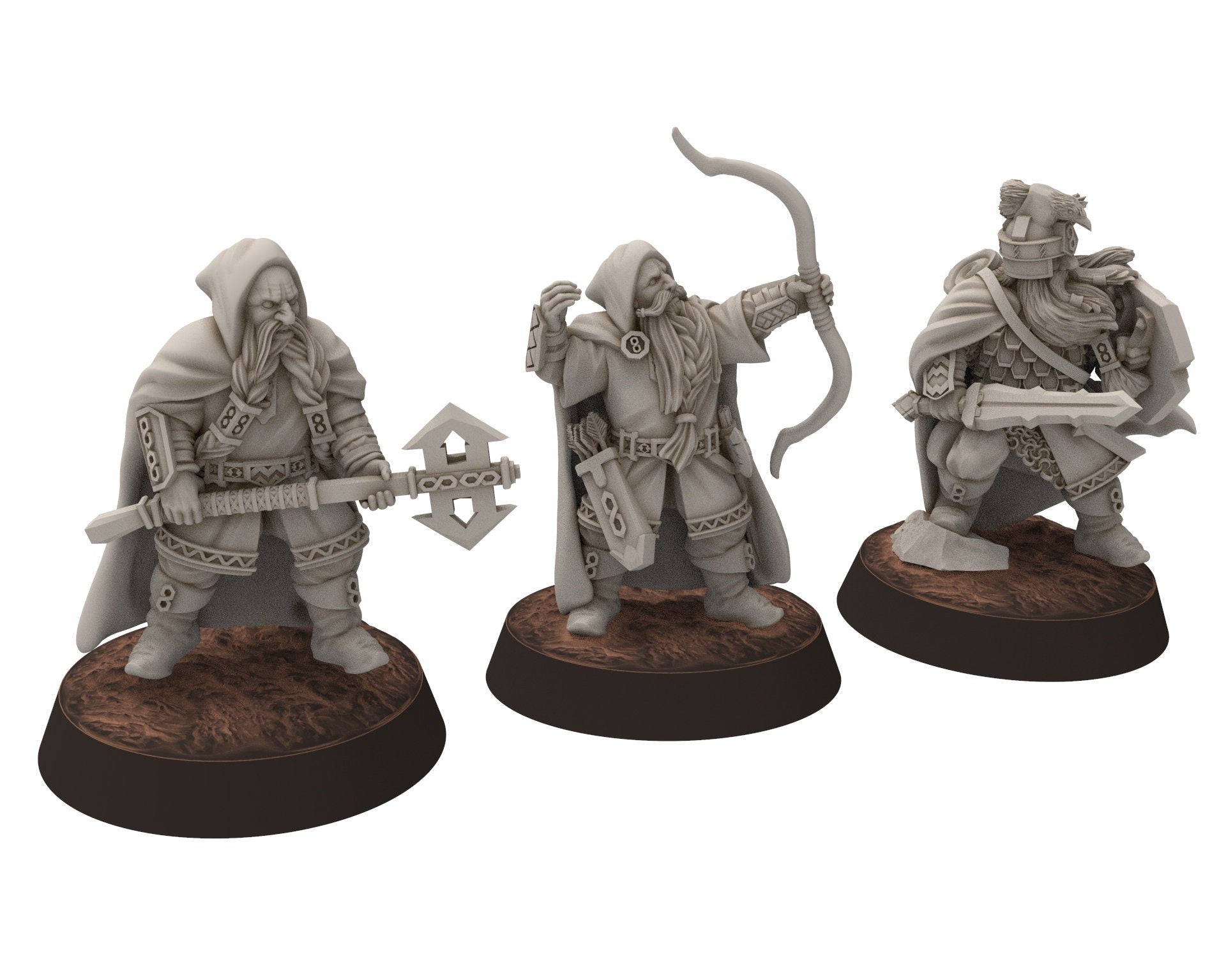 Dwarves - Mountain Travelling Dwarf, The Dwarfs of The Mountains, for Lotr, Medbury miniatures