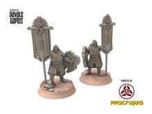 Load image into Gallery viewer, Dwarves - Kalak Banners, The Dwarfs of The Mountains, for Lotr, davale games miniatures
