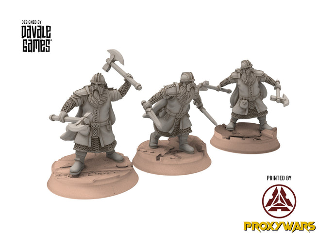 Dwarves - Kalak Metal guards, The Dwarfs of The Mountains, for Lotr, davale games miniatures