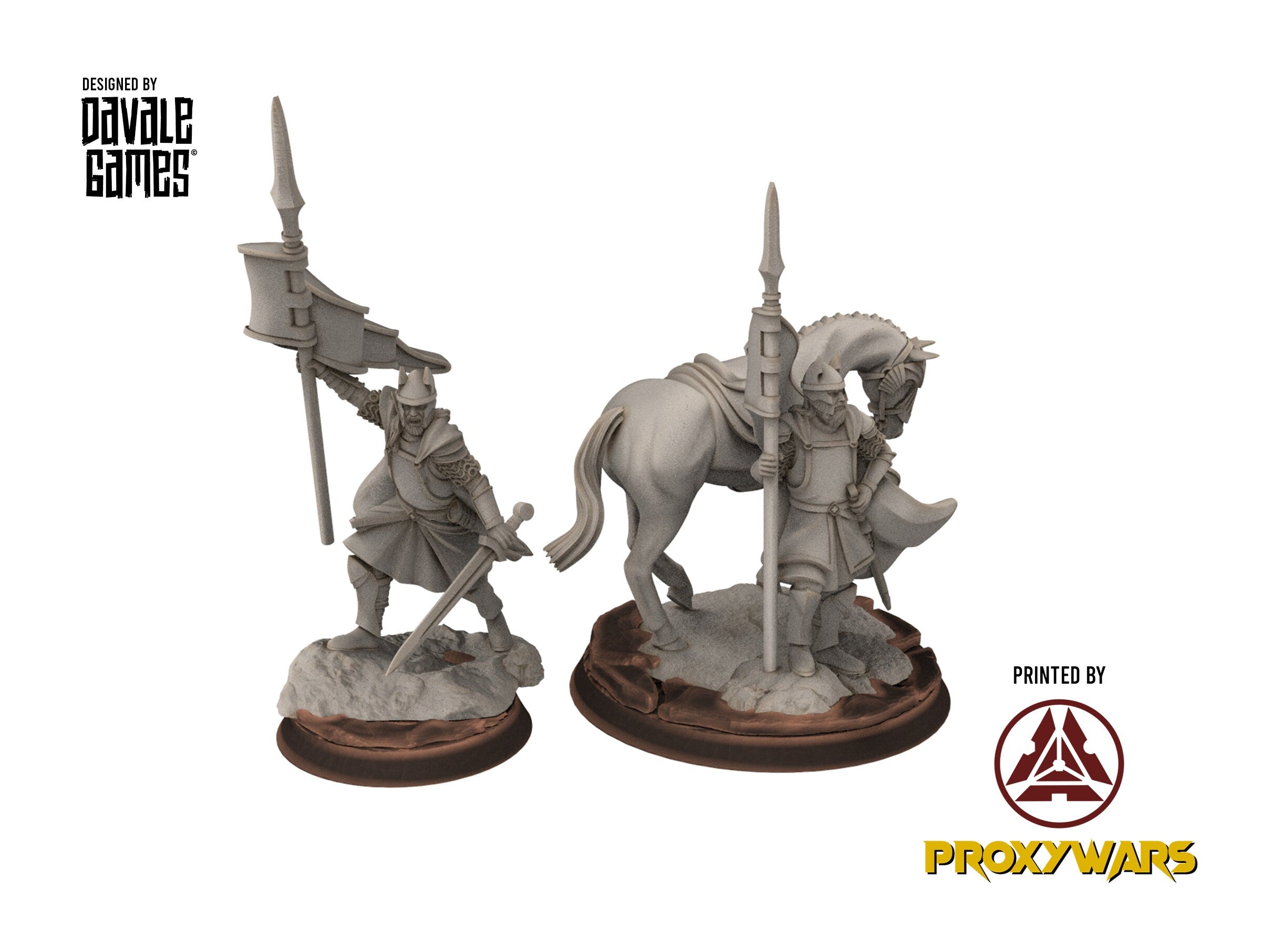 Gandor - Old Banner hight humans, minis for wargame D&D, SDA... Davale miniatures