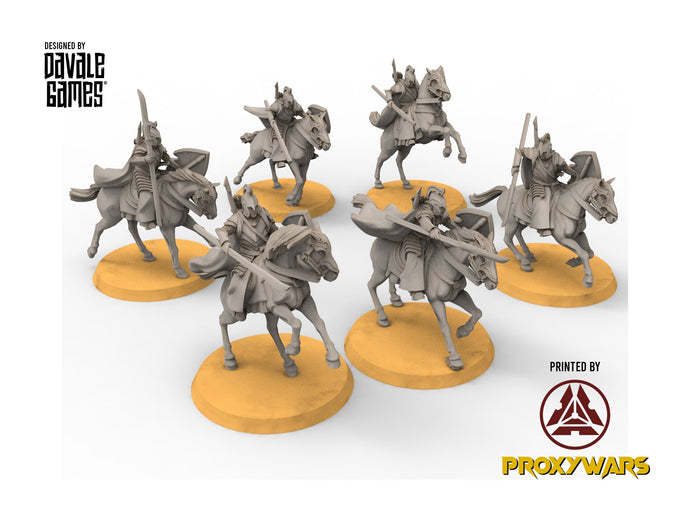 Rivandall - Cavalrymen, Last Hight elves from the West, Middle rings miniatures pour wargame D&D, SDA...