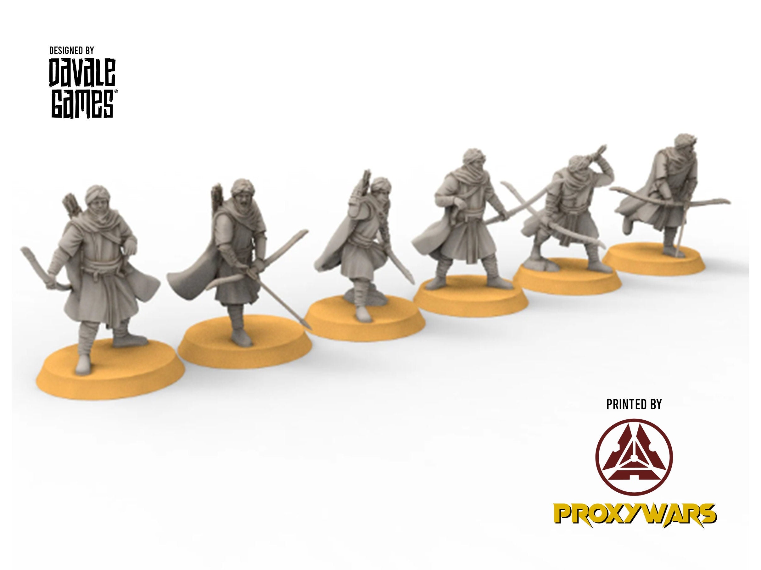 Harad - Desert warriors, southern men bow, Berber nomads, Harad Bedouin Arabs Sarazins miniatures for wargame D&D, Lotr...