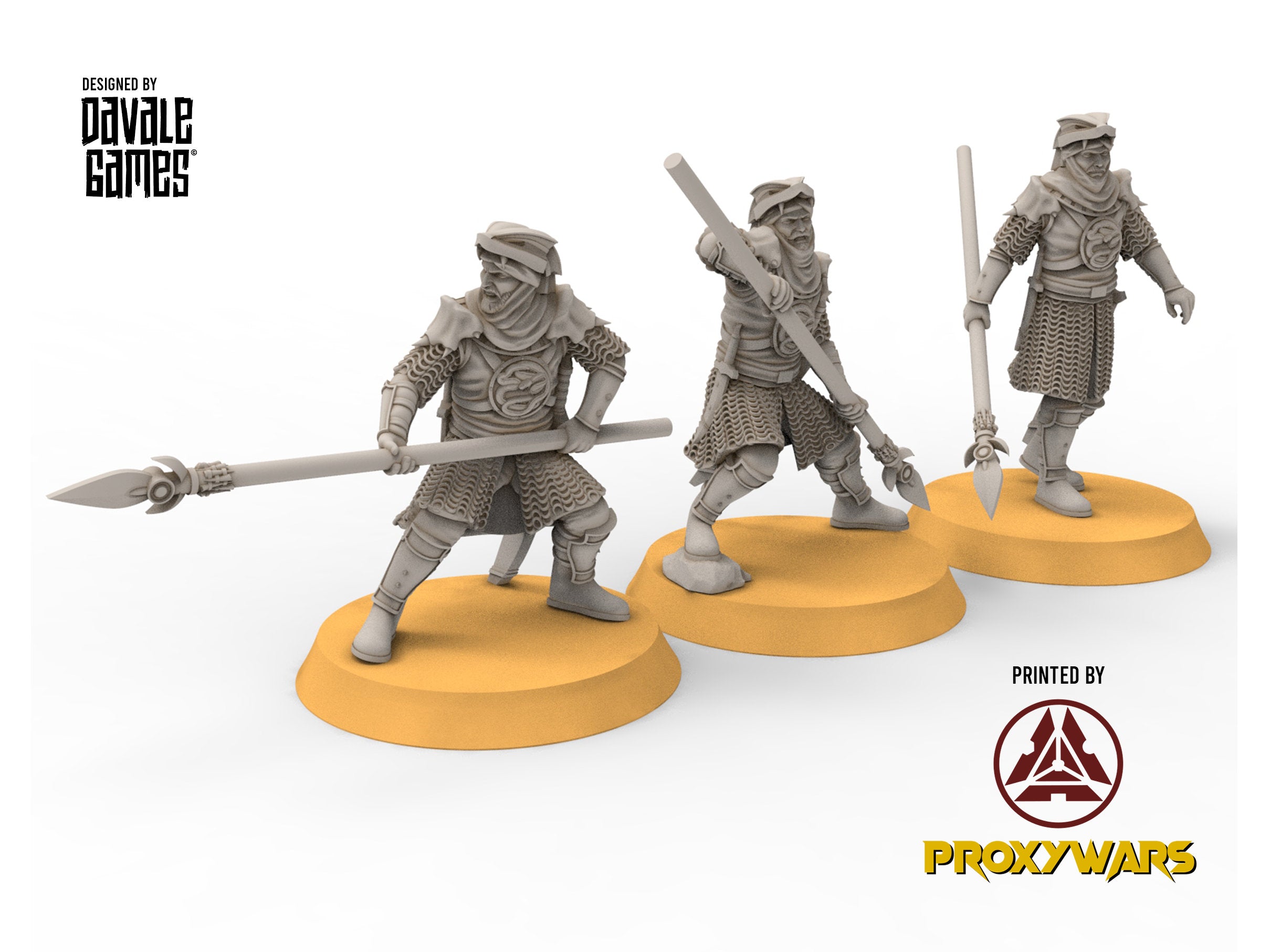 Harad - Desert Snake Warriors, southern men lancers, Berber nomads, Harad Bedouin Arabs Sarazins miniatures for wargame D&D, Lotr...