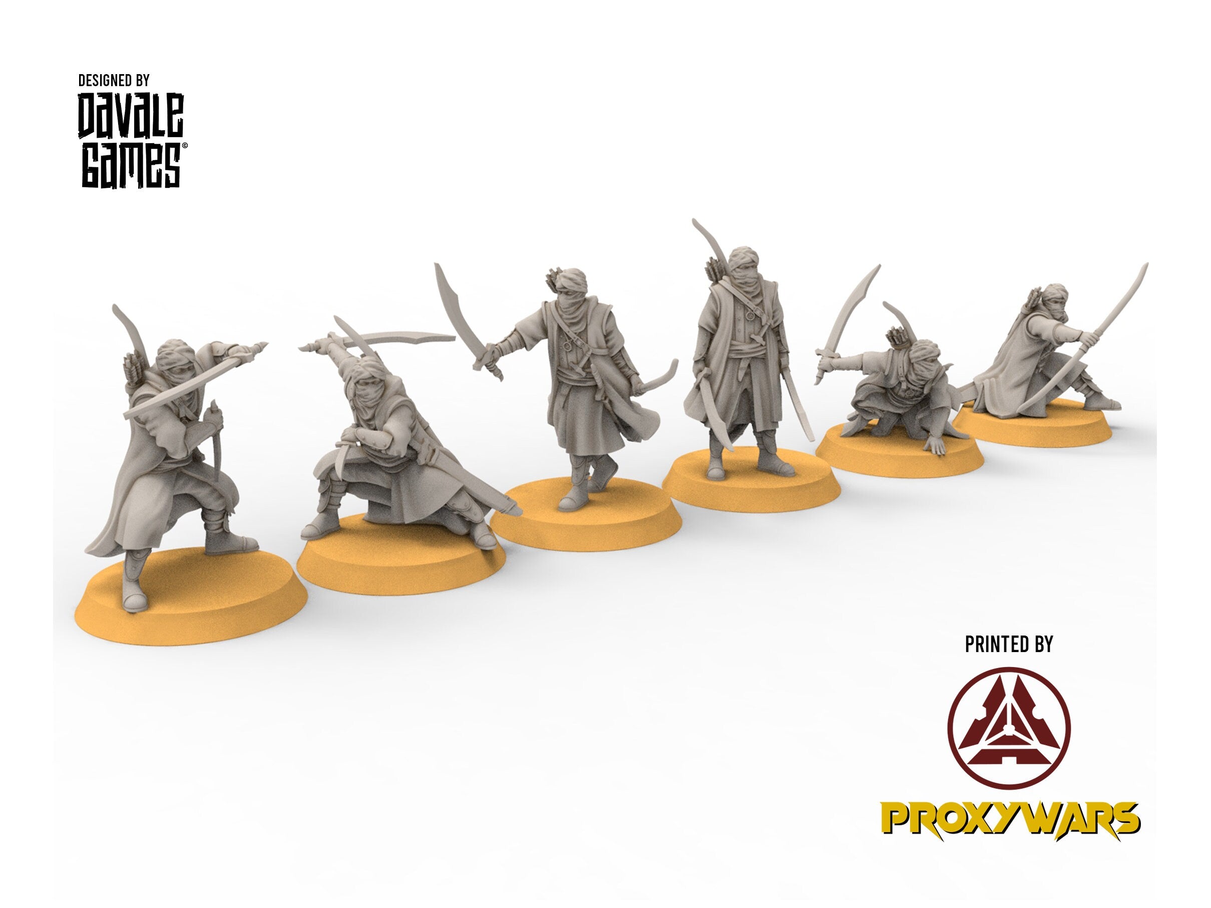 Harad - Desert warriors, Southern Elite ninja, Berber nomads, Harad Bedouin Arabs Sarazins miniatures for wargame D&D, Lotr...