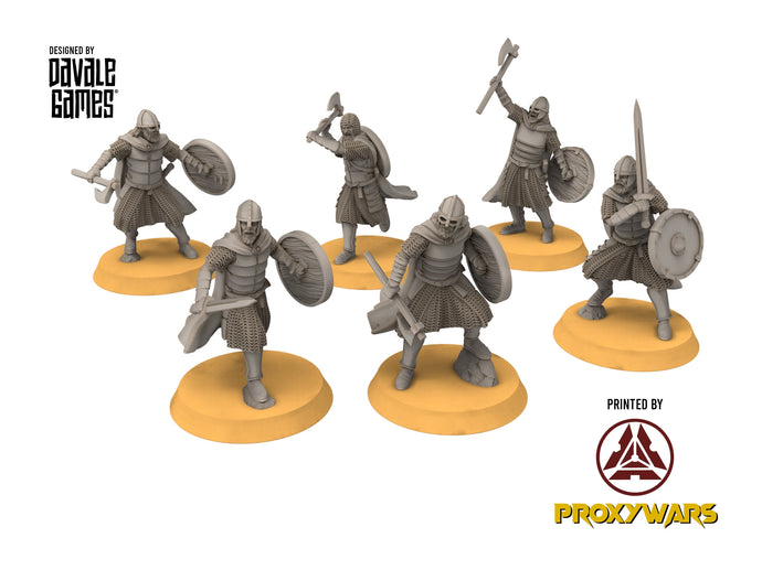 Rohan - West Human Elite Warrior on Foot, Knight of Rohan, the Horse-lords, rider of the mark, minis for wargame D&D, Lotr...