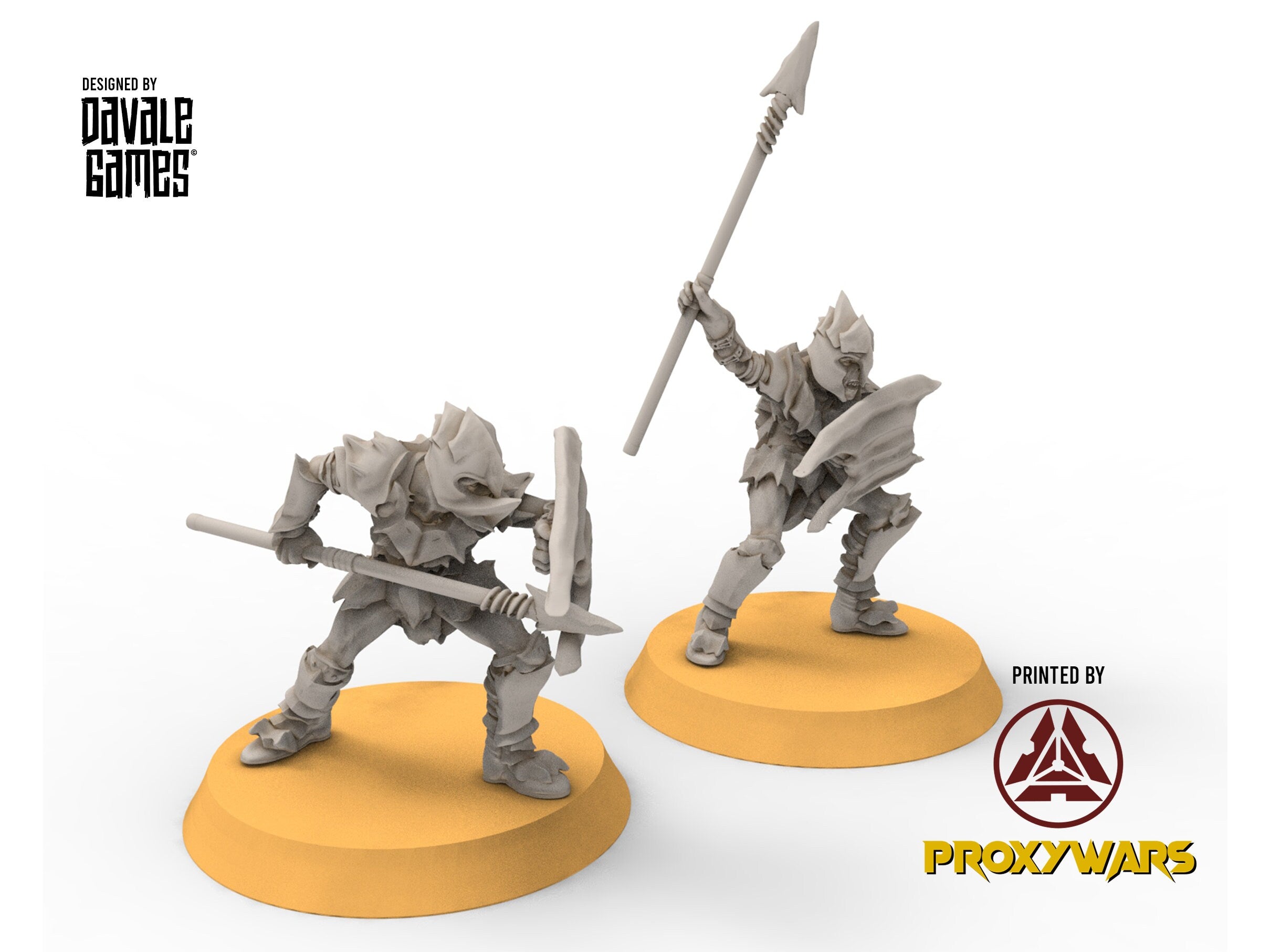 Goblin cave - Goblin warriors with spears, Dwarf mine, Middle rings miniatures pour wargame D&D, SDA...