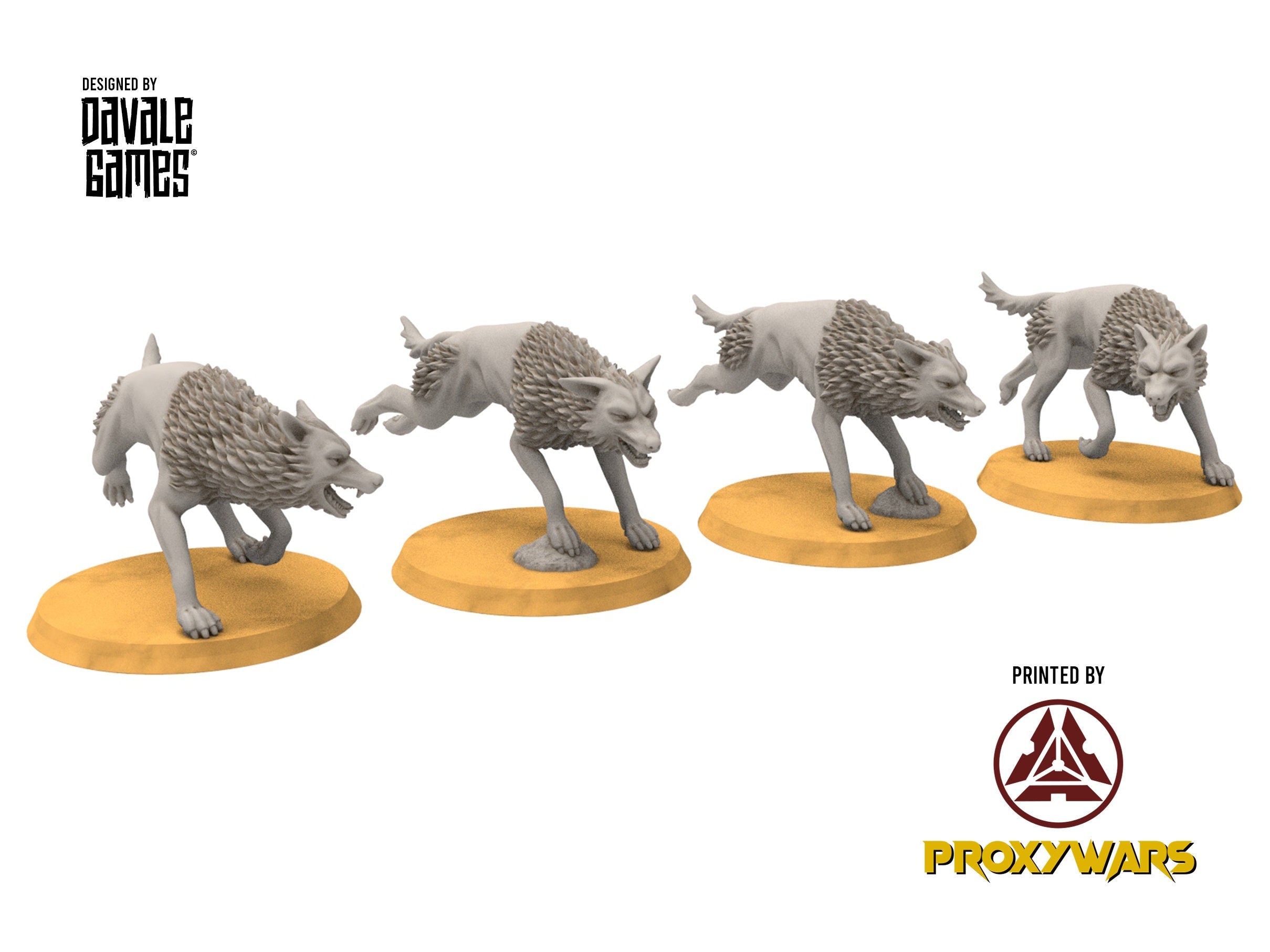 Orcs horde - Savage Warg wolves, Orc warriors warband, Middle rings miniatures pour wargame D&D, SDA...