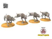 Load image into Gallery viewer, Orcs horde - Savage Warg wolves, Orc warriors warband, Middle rings miniatures pour wargame D&amp;D, SDA...
