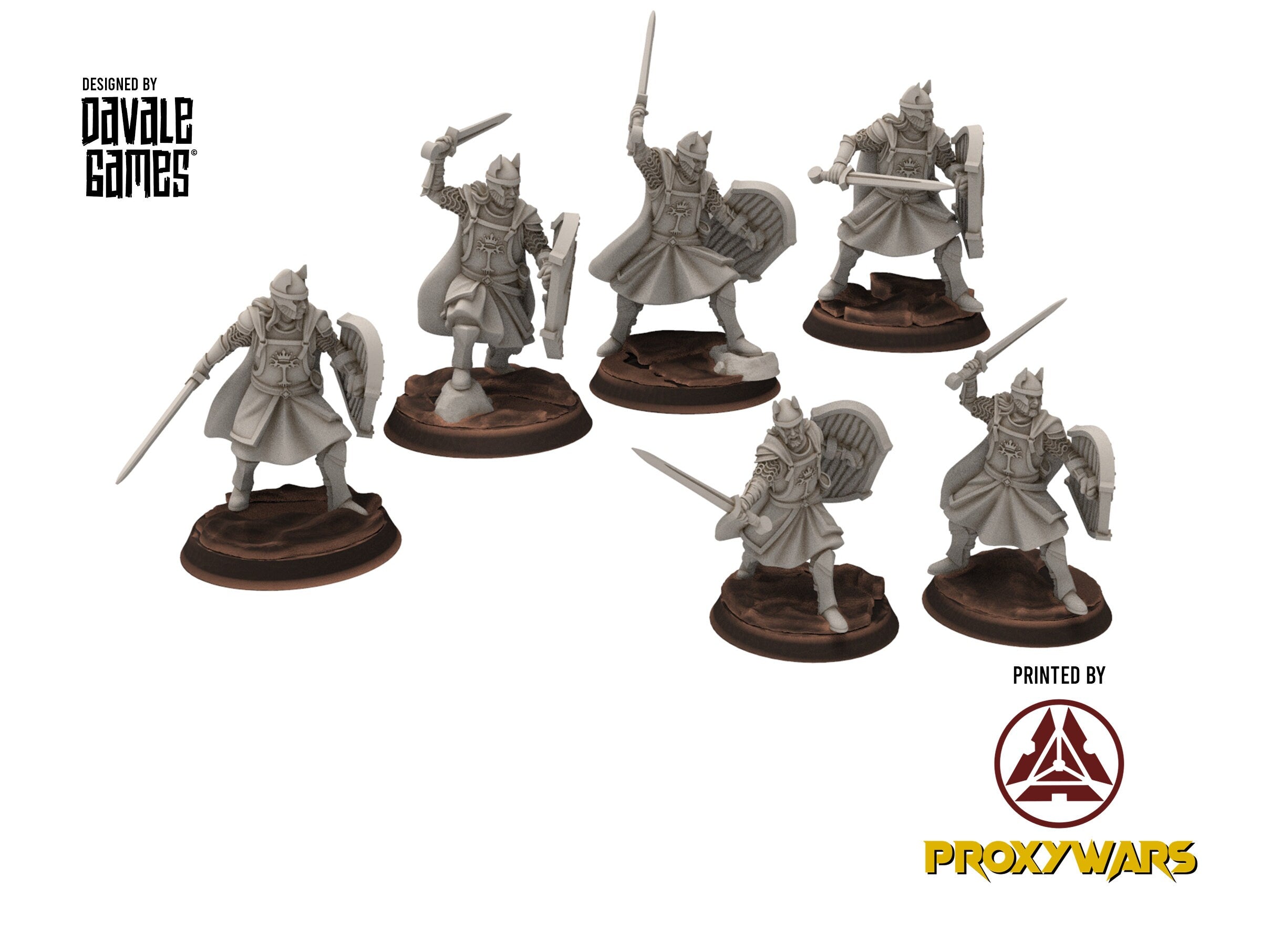 Gandor - Old Swordmen, minis for wargame D&D, SDA...