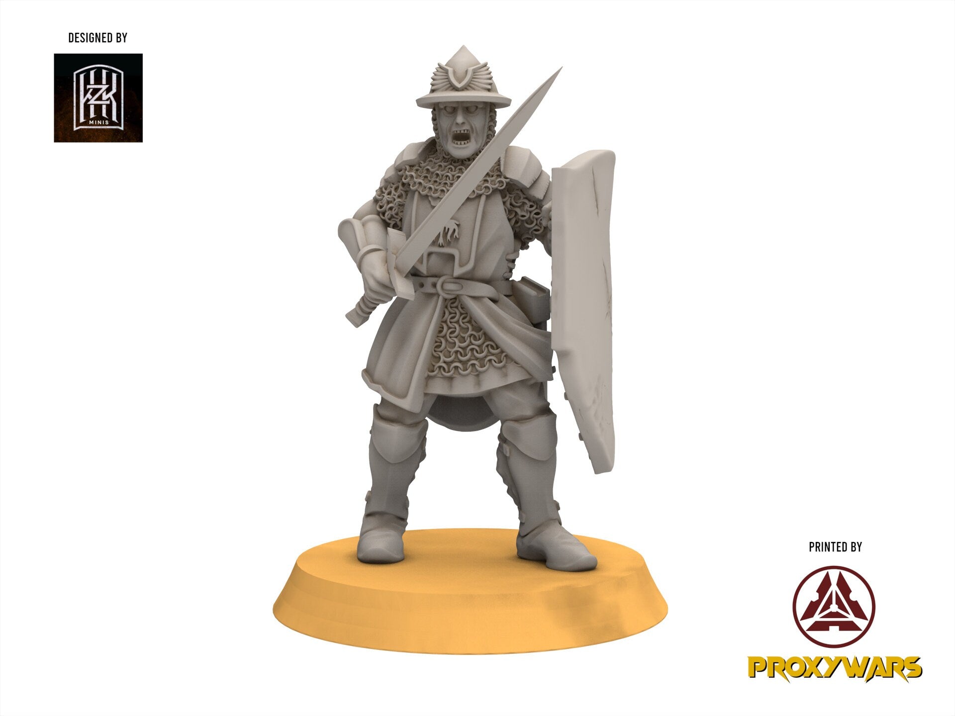 Gandor - Swordmen, Defender of the city wall, miniature for wargame D&D, Lotr... Khurzluk Miniatures