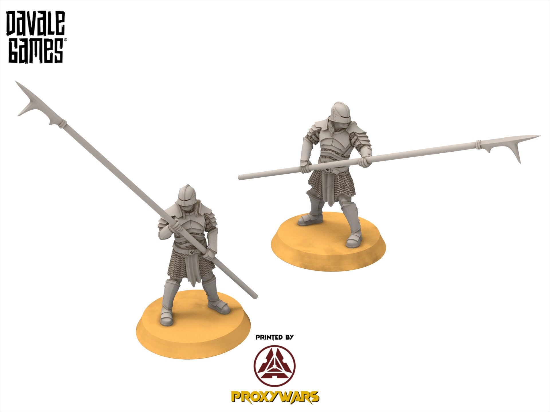 Orcs horde - Blood Handed with Long Spears, Middle rings miniatures for wargame D&D, Lotr... Medbury miniatures