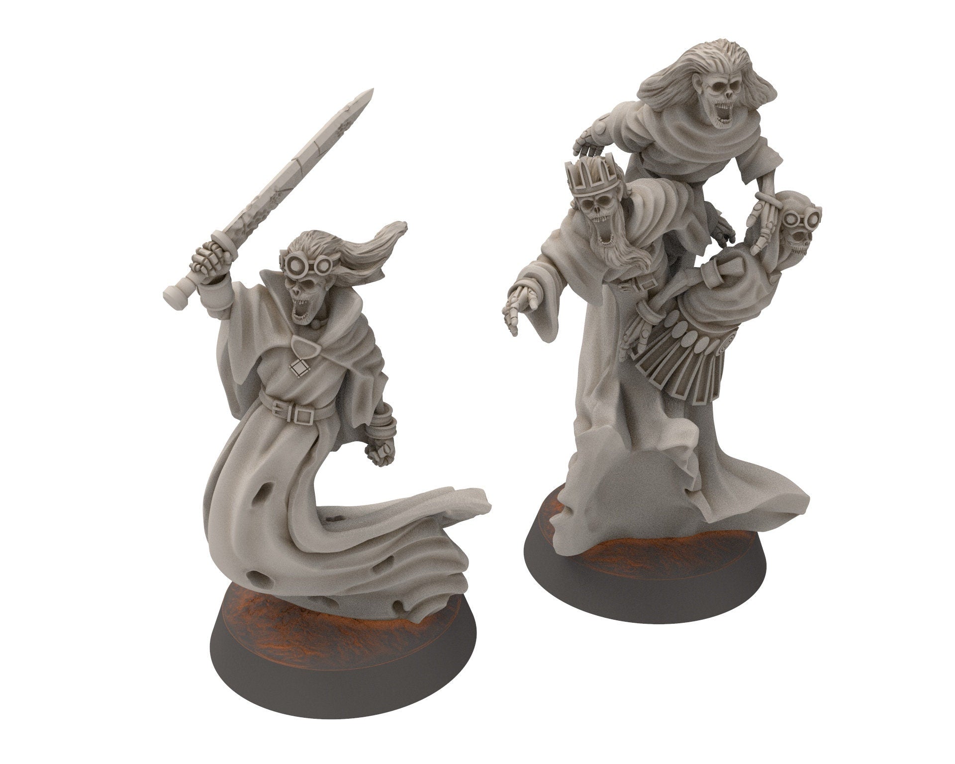 Undead Ghosts - Galdal specters of the old battlefield, marshland of the east, Ghosts of the old world miniatures for wargame D&D, LOTR...