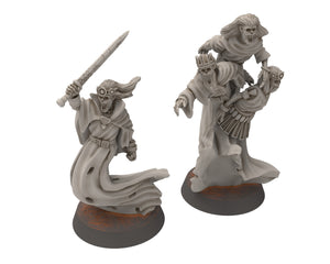 Undead Ghosts - Treasure of the Spectre old battlefield, marshland of the east, Ghosts of the old world miniatures for wargame D&D, LOTR...
