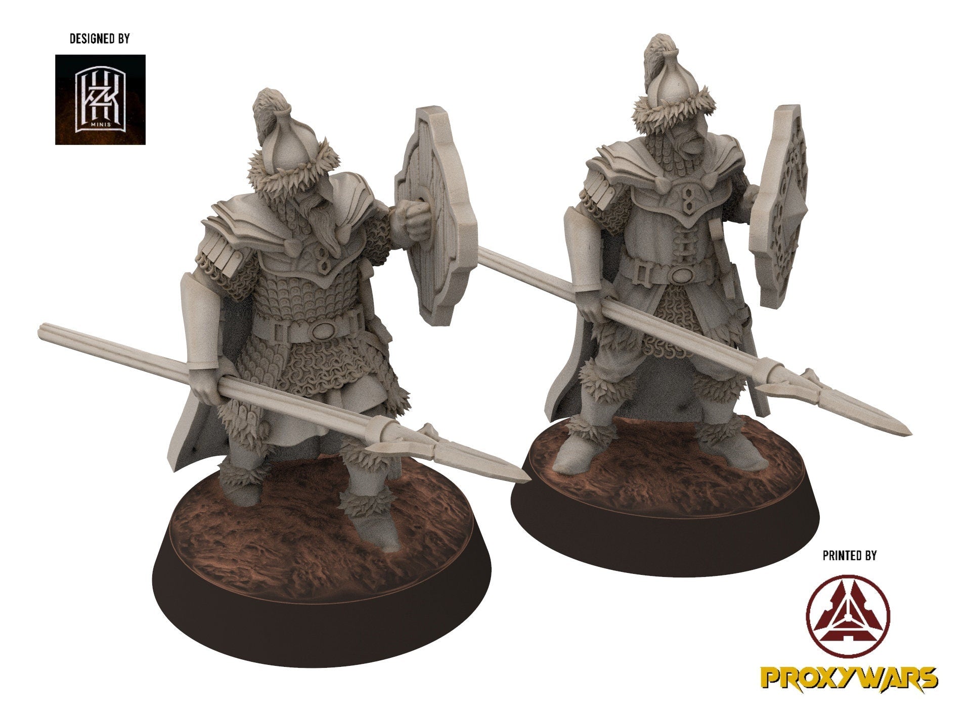 Lakecity - Spearmen of lakecity Torgorod, hero, Lake, dragon, Misty Mountains, Town miniatures for wargame D&D, Lotr... Khurzluk Miniature