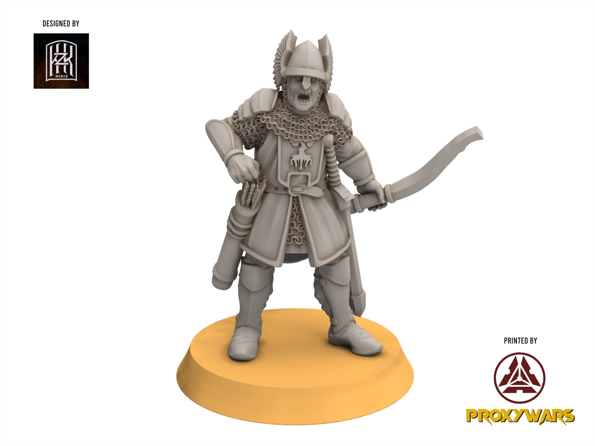 Gandor - Bowmen, Defender of the city wall, miniature for wargame D&D, Lotr... Khurzluk Miniatures