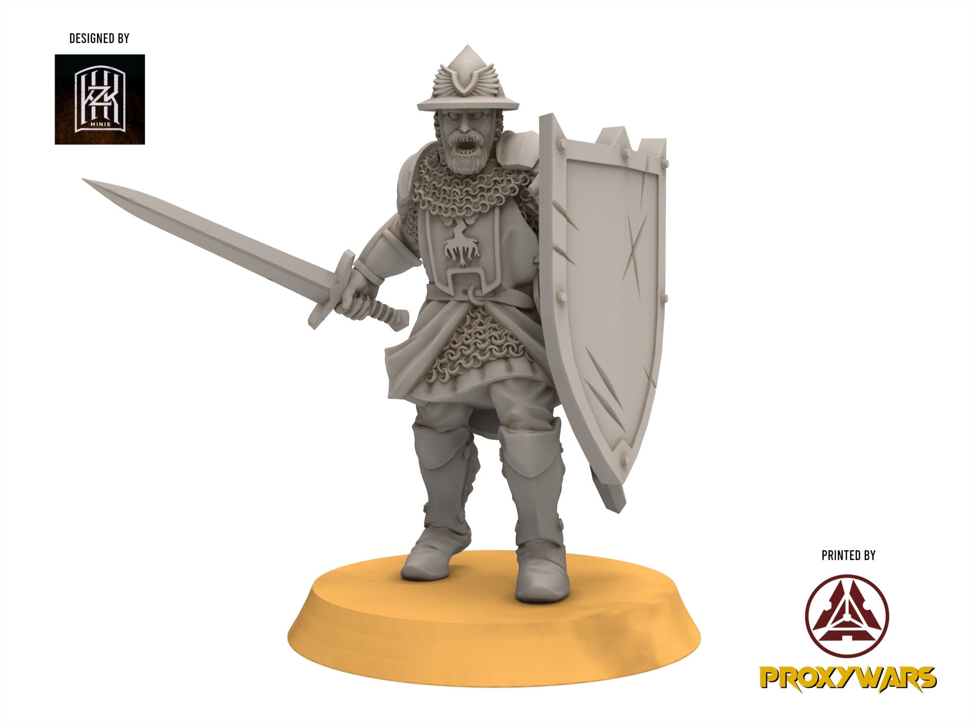 Gandor - Swordmen, Defender of the city wall, miniature for wargame D&D, Lotr... Khurzluk Miniatures