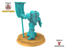 Charger l&#39;image dans la galerie, Legio Prima - Scylla Banner, mechanized infantry, post apocalyptic empire, usable for tabletop wargame.
