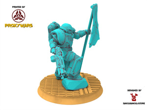 Legio Prima - Scylla Banner, mechanized infantry, post apocalyptic empire, usable for tabletop wargame.